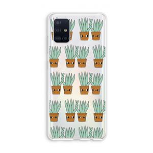 CaseCompany Sansevieria: Galaxy A51 4G Transparant Hoesje