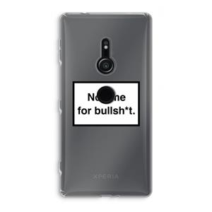 CaseCompany No time: Sony Xperia XZ2 Transparant Hoesje