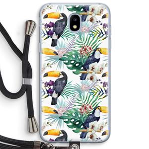CaseCompany Tukans: Samsung Galaxy J5 (2017) Transparant Hoesje met koord