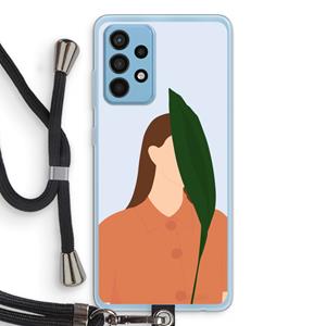 CaseCompany Leaf: Samsung Galaxy A52 Transparant Hoesje met koord