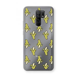 CaseCompany Bananas: Xiaomi Redmi 9 Transparant Hoesje