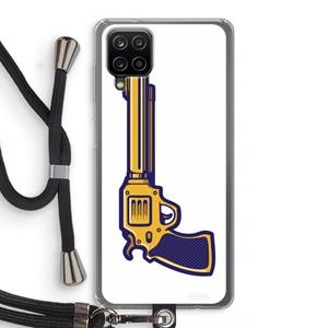 CaseCompany Pew Pew Pew: Samsung Galaxy A12 Transparant Hoesje met koord