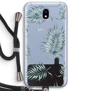 CaseCompany Simple leaves: Samsung Galaxy J5 (2017) Transparant Hoesje met koord
