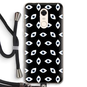 CaseCompany Eyes pattern: Xiaomi Redmi 5 Transparant Hoesje met koord