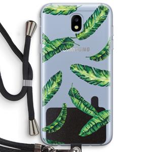 CaseCompany Lange bladeren: Samsung Galaxy J5 (2017) Transparant Hoesje met koord