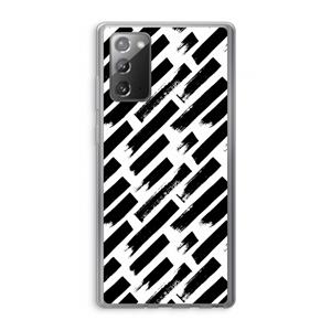 CaseCompany Zwarte vegen: Samsung Galaxy Note 20 / Note 20 5G Transparant Hoesje