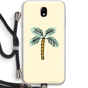 CaseCompany Palmboom: Samsung Galaxy J7 (2017) Transparant Hoesje met koord