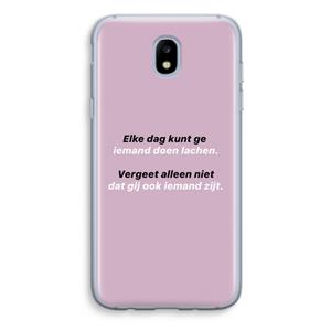 CaseCompany gij zijt ook iemand: Samsung Galaxy J5 (2017) Transparant Hoesje