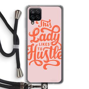 CaseCompany Hustle Lady: Samsung Galaxy A12 Transparant Hoesje met koord