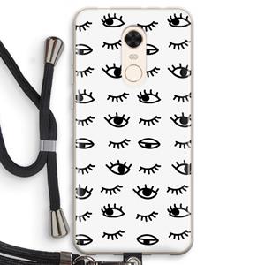 CaseCompany Eye pattern #2: Xiaomi Redmi 5 Transparant Hoesje met koord
