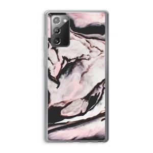 CaseCompany Roze stroom: Samsung Galaxy Note 20 / Note 20 5G Transparant Hoesje