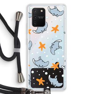 CaseCompany Manta: Samsung Galaxy S10 Lite Transparant Hoesje met koord