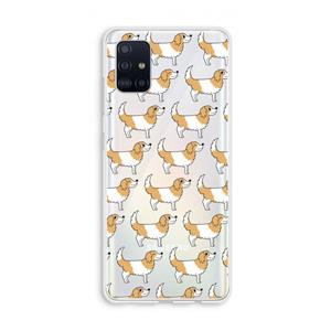 CaseCompany Doggy: Galaxy A51 4G Transparant Hoesje