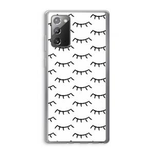 CaseCompany Wimpers: Samsung Galaxy Note 20 / Note 20 5G Transparant Hoesje