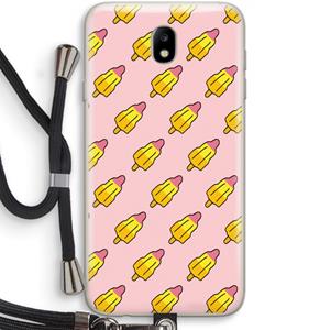 CaseCompany Waterijsjes: Samsung Galaxy J7 (2017) Transparant Hoesje met koord