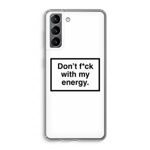 CaseCompany My energy: Samsung Galaxy S21 Transparant Hoesje