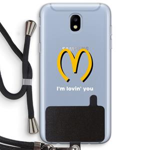 CaseCompany I'm lovin' you: Samsung Galaxy J5 (2017) Transparant Hoesje met koord