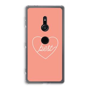 CaseCompany Best heart: Sony Xperia XZ2 Transparant Hoesje