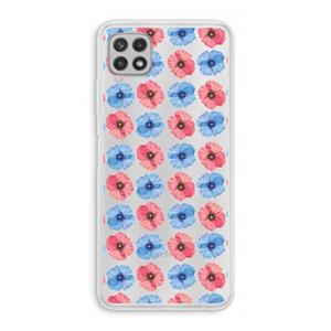 CaseCompany Klaproosjes: Samsung Galaxy A22 4G Transparant Hoesje