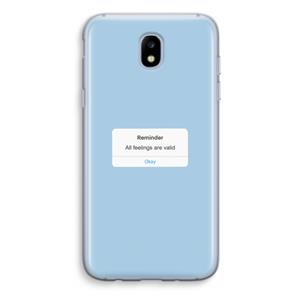 CaseCompany Reminder: Samsung Galaxy J5 (2017) Transparant Hoesje