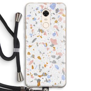 CaseCompany Terrazzo N°8: Xiaomi Redmi 5 Transparant Hoesje met koord