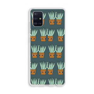 CaseCompany Sansevieria: Galaxy A51 4G Transparant Hoesje