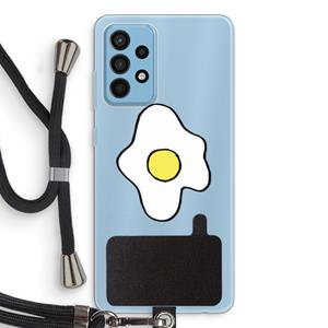 CaseCompany Spiegelei: Samsung Galaxy A52 Transparant Hoesje met koord
