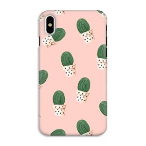 CaseCompany Cactusprint roze: iPhone X Tough Case