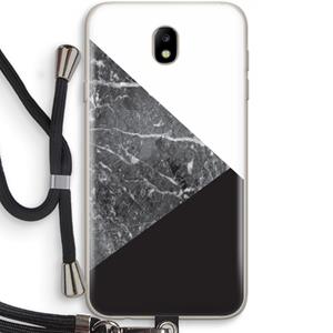 CaseCompany Combinatie marmer: Samsung Galaxy J7 (2017) Transparant Hoesje met koord