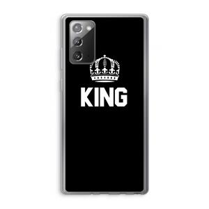 CaseCompany King zwart: Samsung Galaxy Note 20 / Note 20 5G Transparant Hoesje