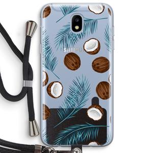 CaseCompany Kokosnoot roze: Samsung Galaxy J5 (2017) Transparant Hoesje met koord