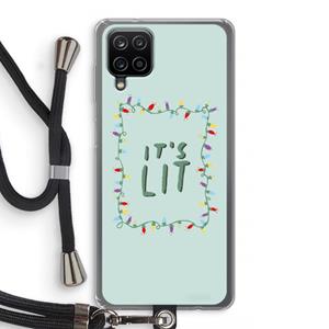 CaseCompany It's Lit: Samsung Galaxy A12 Transparant Hoesje met koord