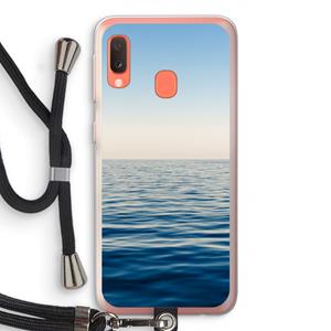 CaseCompany Water horizon: Samsung Galaxy A20e Transparant Hoesje met koord