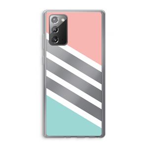 CaseCompany Strepen pastel: Samsung Galaxy Note 20 / Note 20 5G Transparant Hoesje