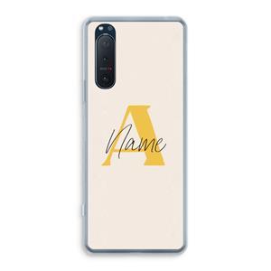 CaseCompany Amber Script: Sony Xperia 5 II Transparant Hoesje