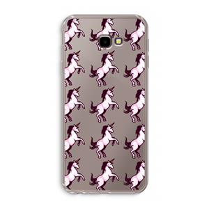 CaseCompany Musketon Unicorn: Samsung Galaxy J4 Plus Transparant Hoesje