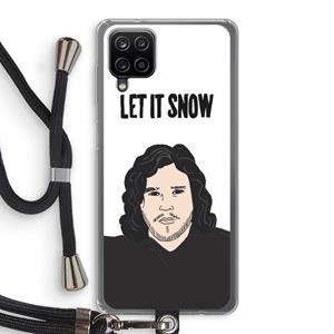 CaseCompany Let It Snow: Samsung Galaxy A12 Transparant Hoesje met koord