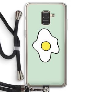 CaseCompany Spiegelei: Samsung Galaxy A8 (2018) Transparant Hoesje met koord