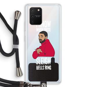 CaseCompany Sleigh Bells Ring: Samsung Galaxy S10 Lite Transparant Hoesje met koord
