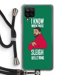 CaseCompany Sleigh Bells Ring: Samsung Galaxy A12 Transparant Hoesje met koord