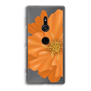 CaseCompany Orange Ellila flower: Sony Xperia XZ2 Transparant Hoesje