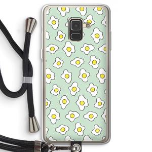 CaseCompany Spiegeleitjes: Samsung Galaxy A8 (2018) Transparant Hoesje met koord