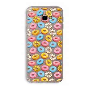 CaseCompany Pink donuts: Samsung Galaxy J4 Plus Transparant Hoesje
