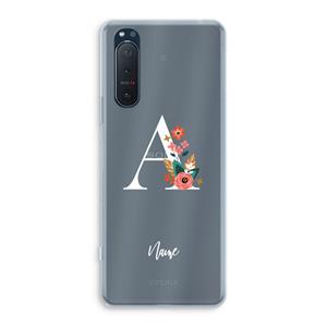 CaseCompany Pink Bouquet: Sony Xperia 5 II Transparant Hoesje