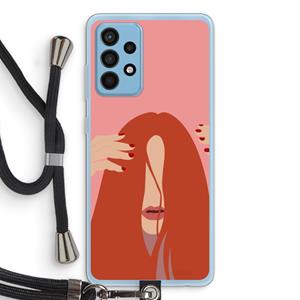 CaseCompany Woke up like this: Samsung Galaxy A52 Transparant Hoesje met koord