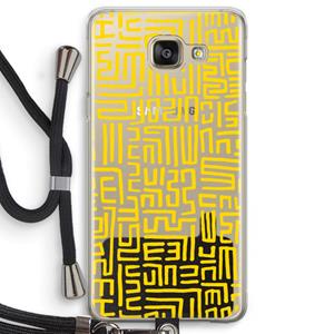 CaseCompany Majorelle Blue Print: Samsung Galaxy A5 (2016) Transparant Hoesje met koord