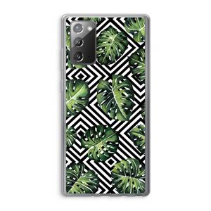 CaseCompany Geometrische jungle: Samsung Galaxy Note 20 / Note 20 5G Transparant Hoesje