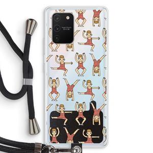CaseCompany Gymboys: Samsung Galaxy S10 Lite Transparant Hoesje met koord