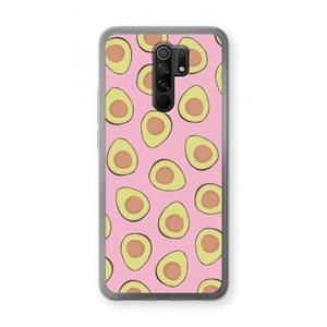 CaseCompany Dancing avocados: Xiaomi Redmi 9 Transparant Hoesje