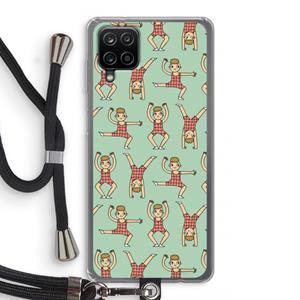 CaseCompany Gymboys: Samsung Galaxy A12 Transparant Hoesje met koord